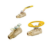 Female to Male - In Line - Industrual Ball Valves - Brass